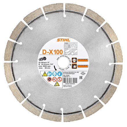 Diamantový rozbrušovací kotouč D-X100 Ø 230 mm